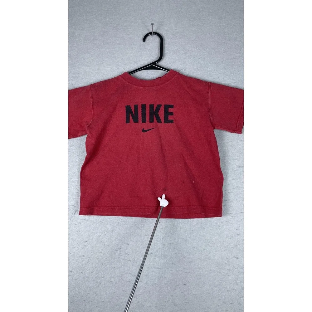 Nike Shirt Toddler 4T Red‎ Swoosh Graphic Short Sleeve Athletic Sportswear Tee